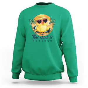 This Chick Is Retired Sweatshirt Retirement Tropical Beach TS11 Irish Green Print Your Wear