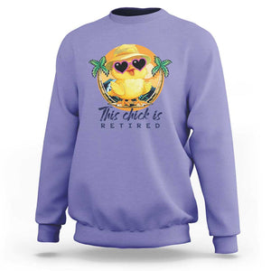 This Chick Is Retired Sweatshirt Retirement Tropical Beach TS11 Violet Print Your Wear