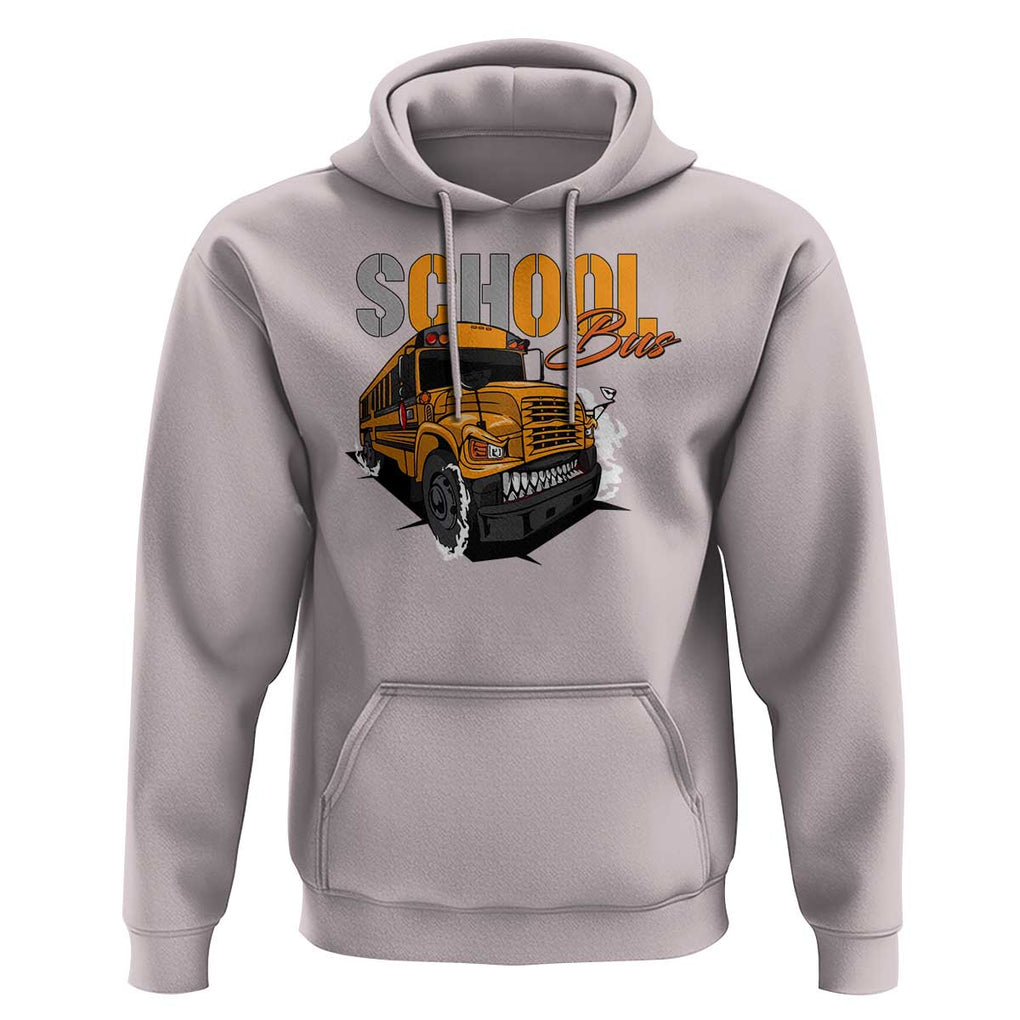 School Bus Hoodie Yellow Cool Bus Back To School TS11 Ice Gray Print Your Wear