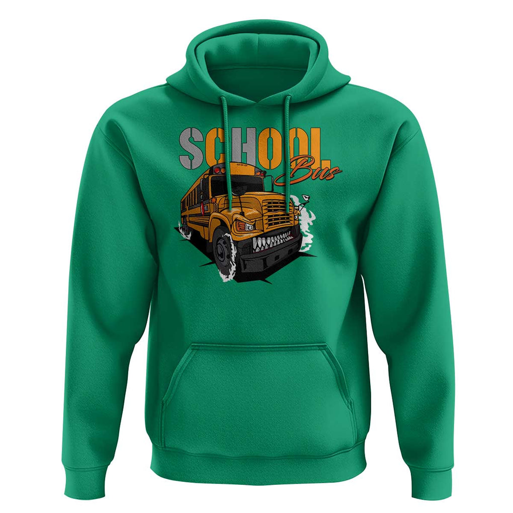 School Bus Hoodie Yellow Cool Bus Back To School TS11 Irish Green Print Your Wear