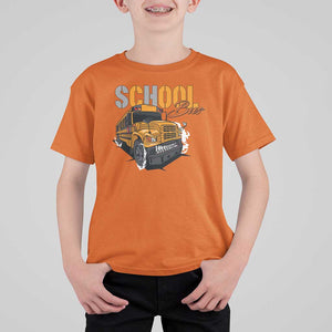 School Bus T Shirt For Kid Yellow Cool Bus Back To School TS11 Orange Print Your Wear