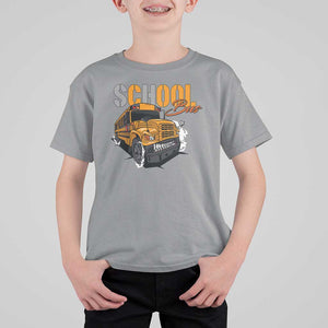 School Bus T Shirt For Kid Yellow Cool Bus Back To School TS11 Sport Gray Print Your Wear