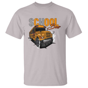 School Bus T Shirt Yellow Cool Bus Back To School TS11 Ice Gray Print Your Wear