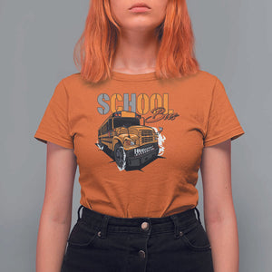 School Bus T Shirt For Women Yellow Cool Bus Back To School TS11 Orange Print Your Wear