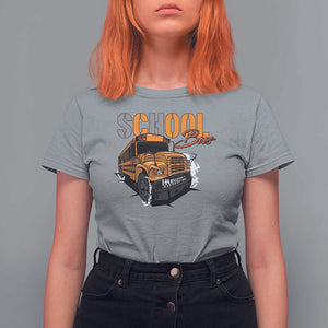 School Bus T Shirt For Women Yellow Cool Bus Back To School TS11 Sport Gray Print Your Wear