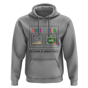 Teacher Hoodie First Beach Then Teach It's Back To School Time TS11 Sport Gray Print Your Wear