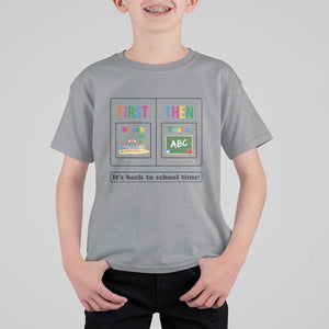Teacher T Shirt For Kid First Beach Then Teach It's Back To School Time TS11 Sport Gray Print Your Wear