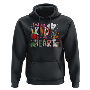 Lunch Lady Hoodie Feeding Kids Is A Work Of Heart TS11 Black Print Your Wear
