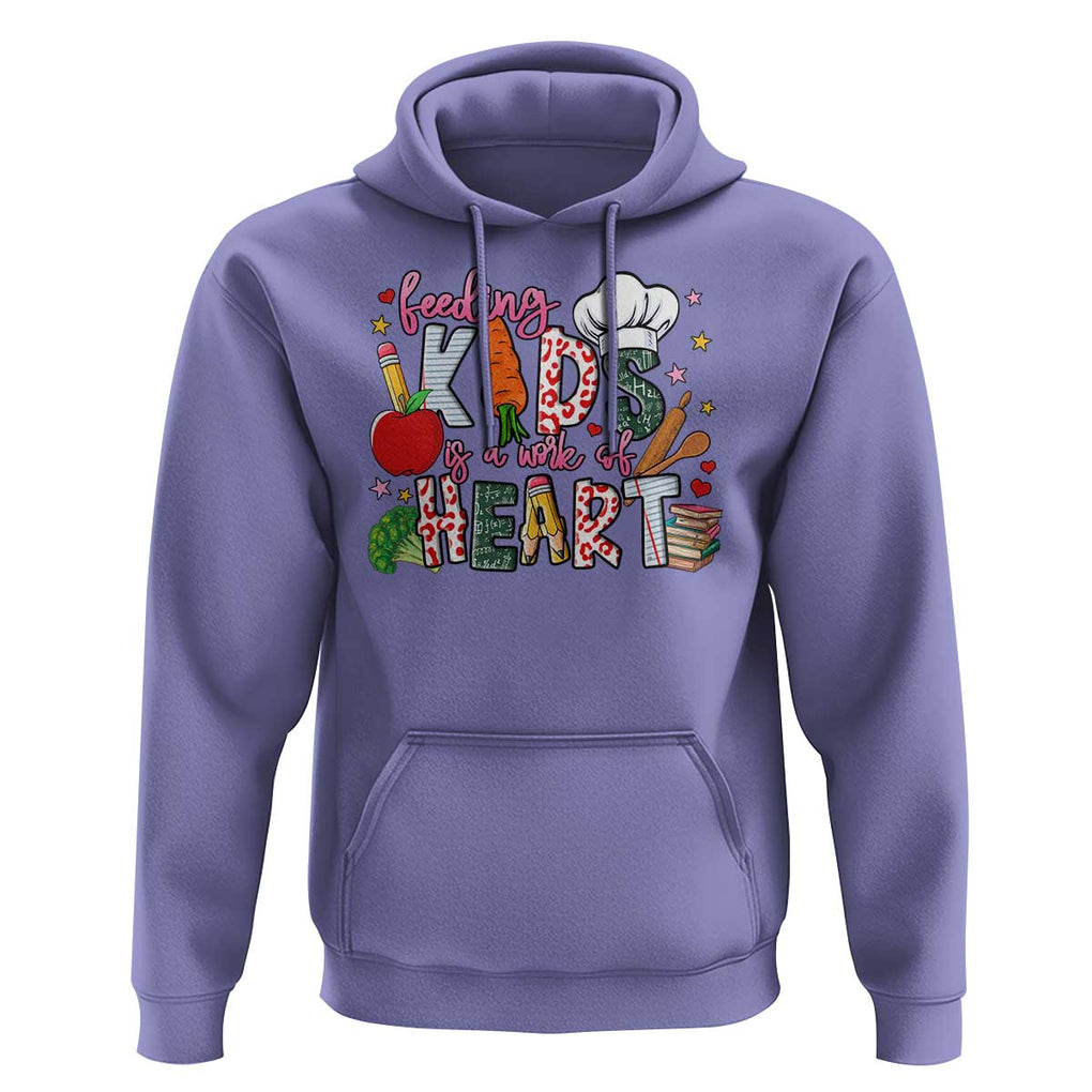 Lunch Lady Hoodie Feeding Kids Is A Work Of Heart TS11 Violet Print Your Wear