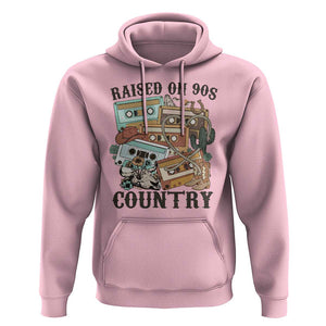 Funny Western Country Hoodie Raised On 90s Country Mixtape TS11 Light Pink Print Your Wear
