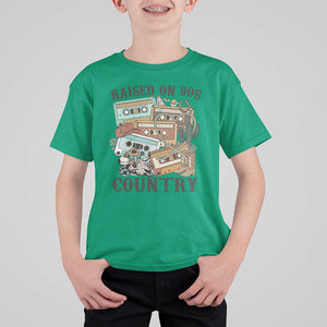 Funny Western Country T Shirt For Kid Raised On 90s Country Mixtape TS11 Irish Green Print Your Wear