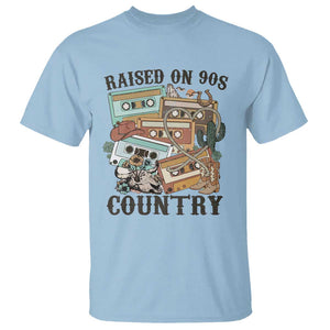 Funny Western Country T Shirt Raised On 90s Country Mixtape TS11 Light Blue Print Your Wear