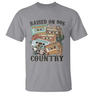 Funny Western Country T Shirt Raised On 90s Country Mixtape TS11 Sport Gray Print Your Wear