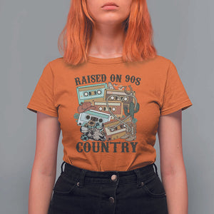 Funny Western Country T Shirt For Women Raised On 90s Country Mixtape TS11 Orange Print Your Wear