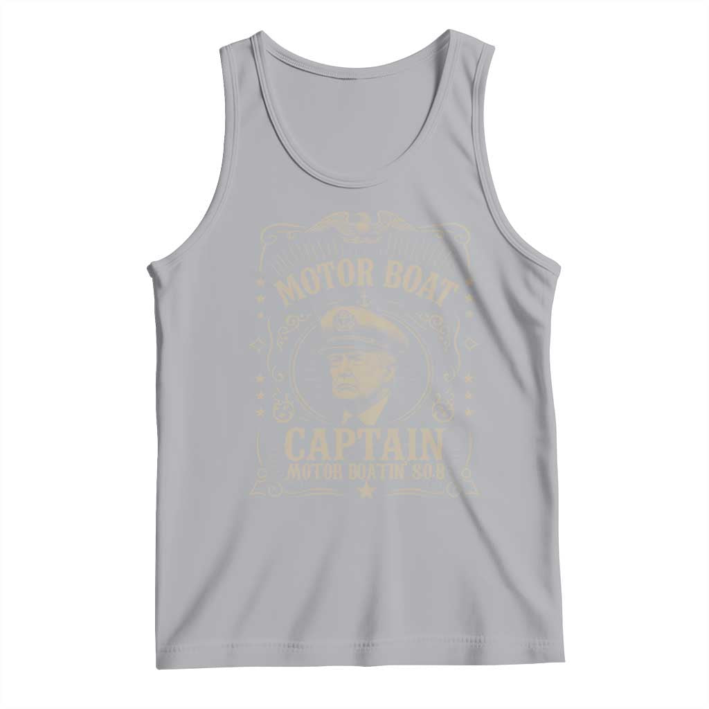 Funny Trump Boat Captain Tank Top Motor Boat Captain Motor Boatin SOB TS11 Athletic Heather Print Your Wear