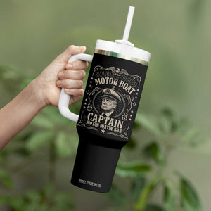 Funny Trump Boat Captain Tumbler With Handle Motor Boat Captain Motor Boatin SOB TS11 Print Your Wear