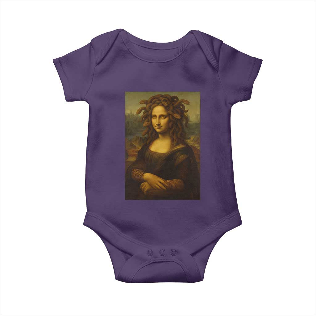 Medusa Mona Lisa Baby Onesie Greek Mythology Ancient TS11 Purple Print Your Wear