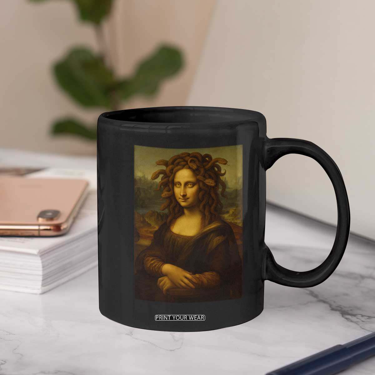Medusa Mona Lisa Coffee Mug Greek Mythology Ancient TS11 Print Your Wear