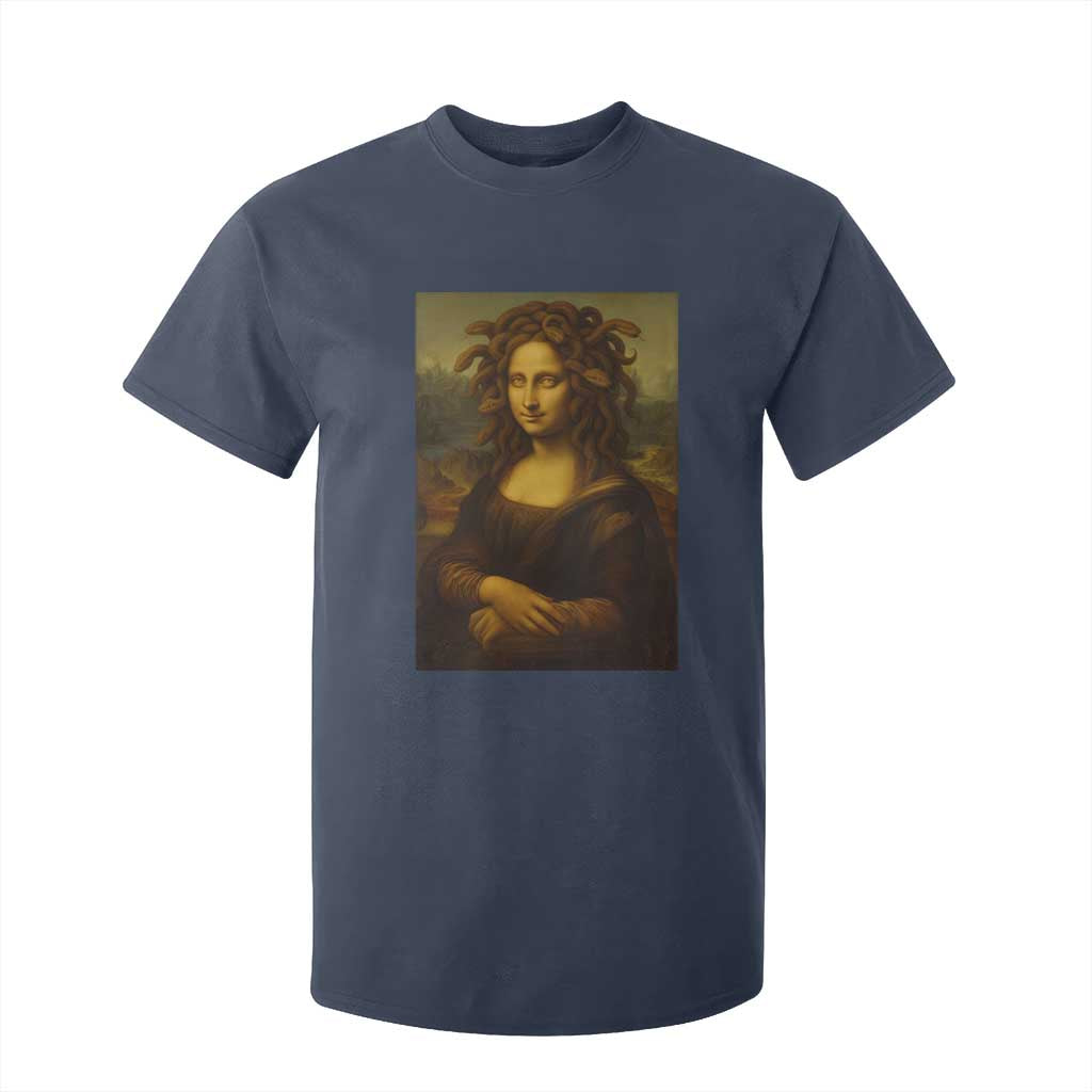 Medusa Mona Lisa T Shirt For Kid Greek Mythology Ancient TS11 Navy Print Your Wear