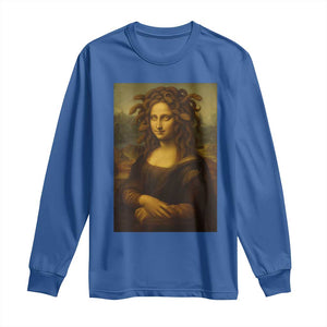 Medusa Mona Lisa Long Sleeve Shirt Greek Mythology Ancient TS11 Royal Blue Print Your Wear