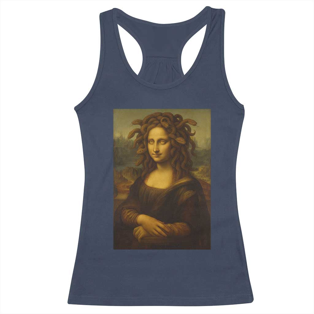 Medusa Mona Lisa Racerback Tank Top Greek Mythology Ancient TS11 Navy Print Your Wear