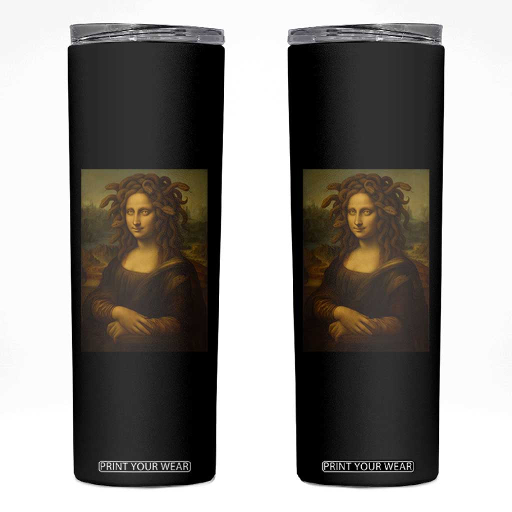 Medusa Mona Lisa Skinny Tumbler Greek Mythology Ancient TS11 Black Print Your Wear