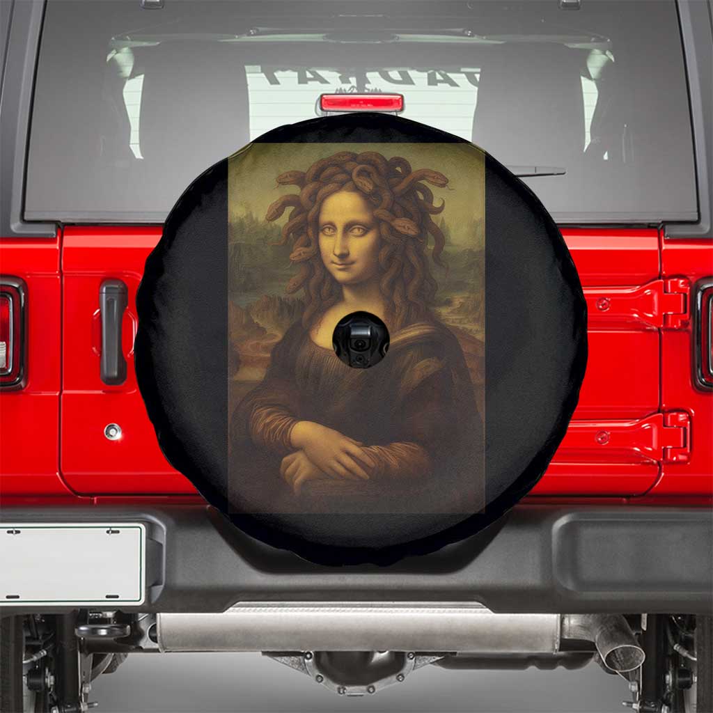 Medusa Mona Lisa Spare Tire Cover Greek Mythology Ancient TS11 Black Print Your Wear