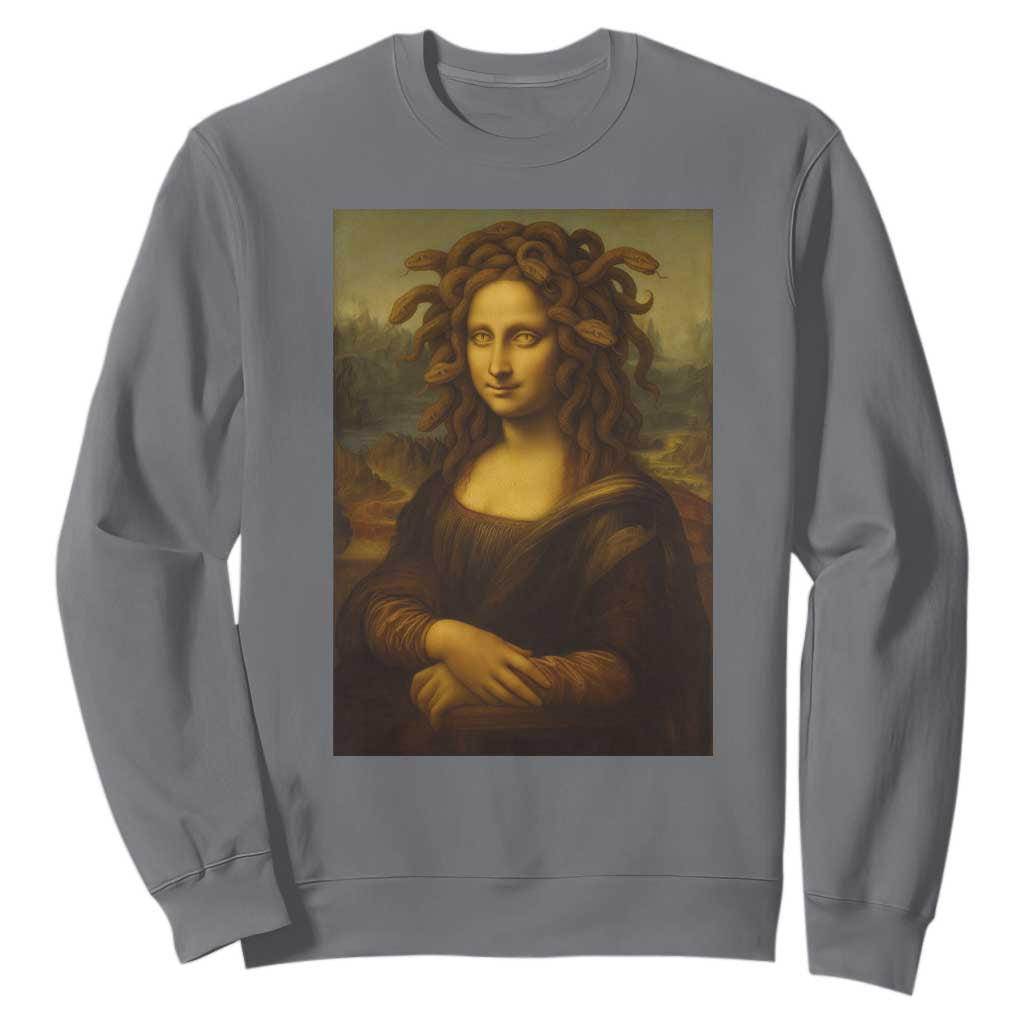 Medusa Mona Lisa Sweatshirt Greek Mythology Ancient TS11 Charcoal Print Your Wear