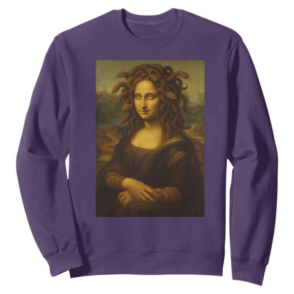 Medusa Mona Lisa Sweatshirt Greek Mythology Ancient TS11 Purple Print Your Wear