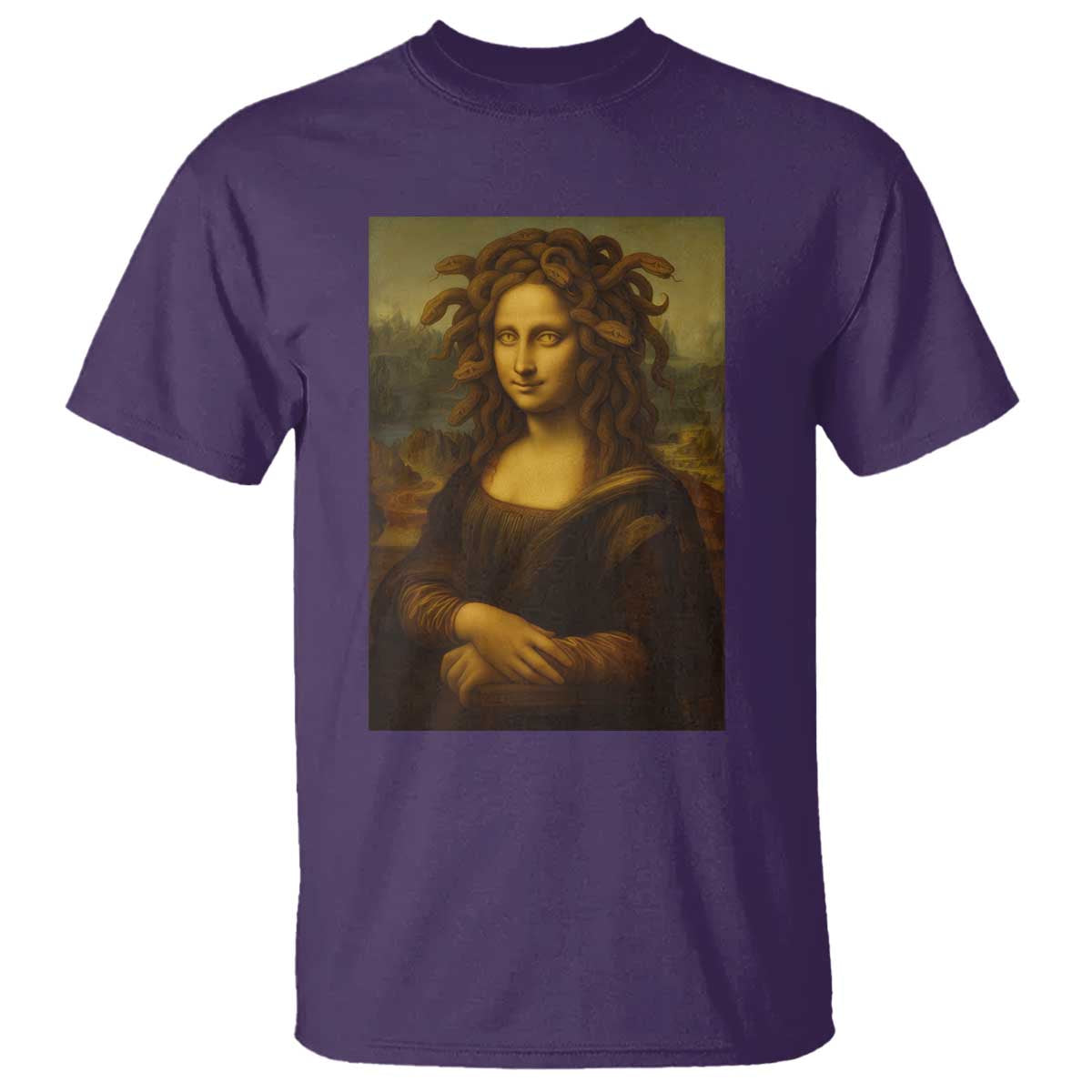 Medusa Mona Lisa T Shirt Greek Mythology Ancient TS11 Purple Print Your Wear