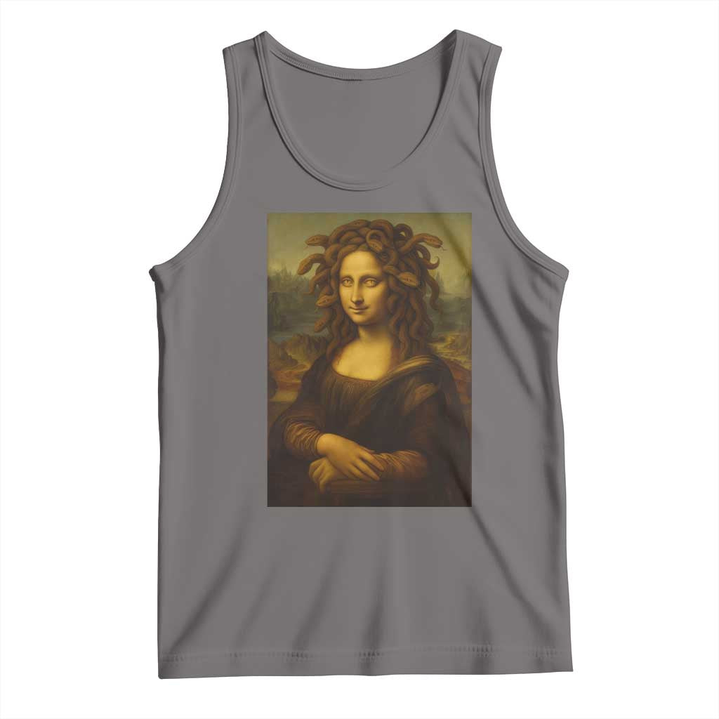 Medusa Mona Lisa Tank Top Greek Mythology Ancient TS11 Deep Heather Print Your Wear