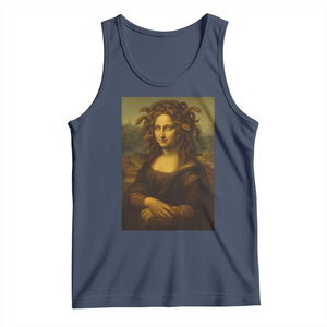 Medusa Mona Lisa Tank Top Greek Mythology Ancient TS11 Navy Print Your Wear