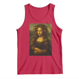 Medusa Mona Lisa Tank Top Greek Mythology Ancient TS11 Red Print Your Wear
