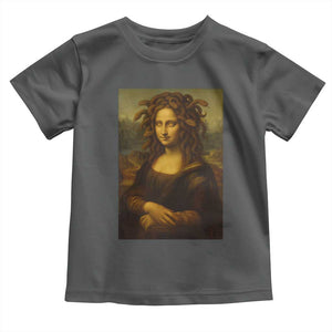 Medusa Mona Lisa Toddler T Shirt Greek Mythology Ancient TS11 Dark Heather Print Your Wear