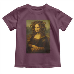 Medusa Mona Lisa Toddler T Shirt Greek Mythology Ancient TS11 Maroon Print Your Wear