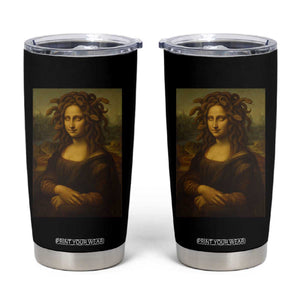 Medusa Mona Lisa Tumbler Cup Greek Mythology Ancient TS11 Black Print Your Wear
