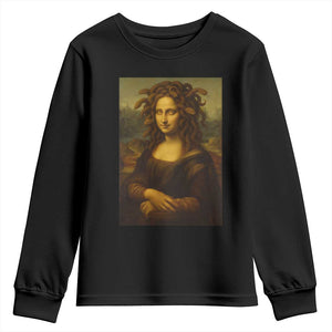 Medusa Mona Lisa Youth Sweatshirt Greek Mythology Ancient TS11 Black Print Your Wear