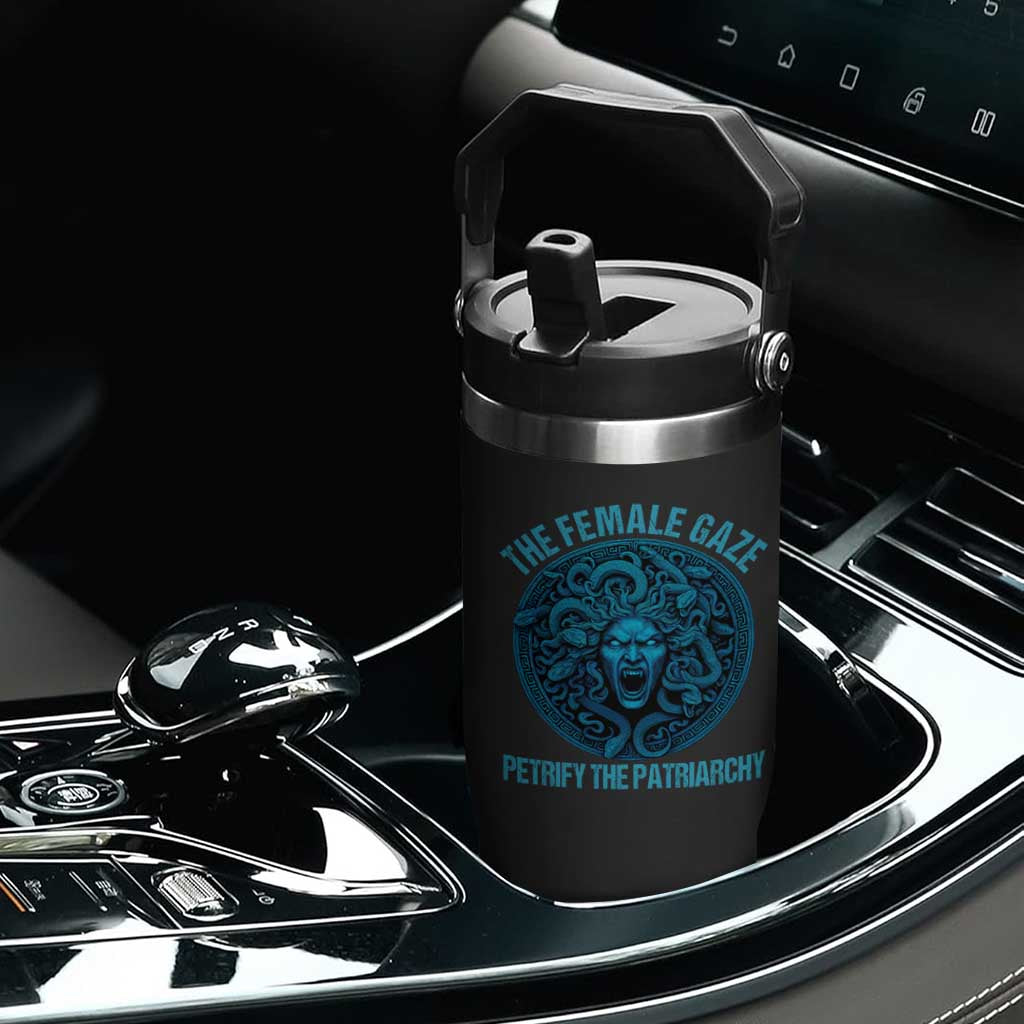 The Female Gaze Petrify The Patriarchy Flip Straw Tumbler Medusa Feminist TS11 Print Your Wear