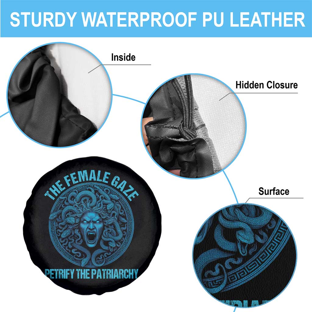 The Female Gaze Petrify The Patriarchy Spare Tire Cover Medusa Feminist TS11 Print Your Wear