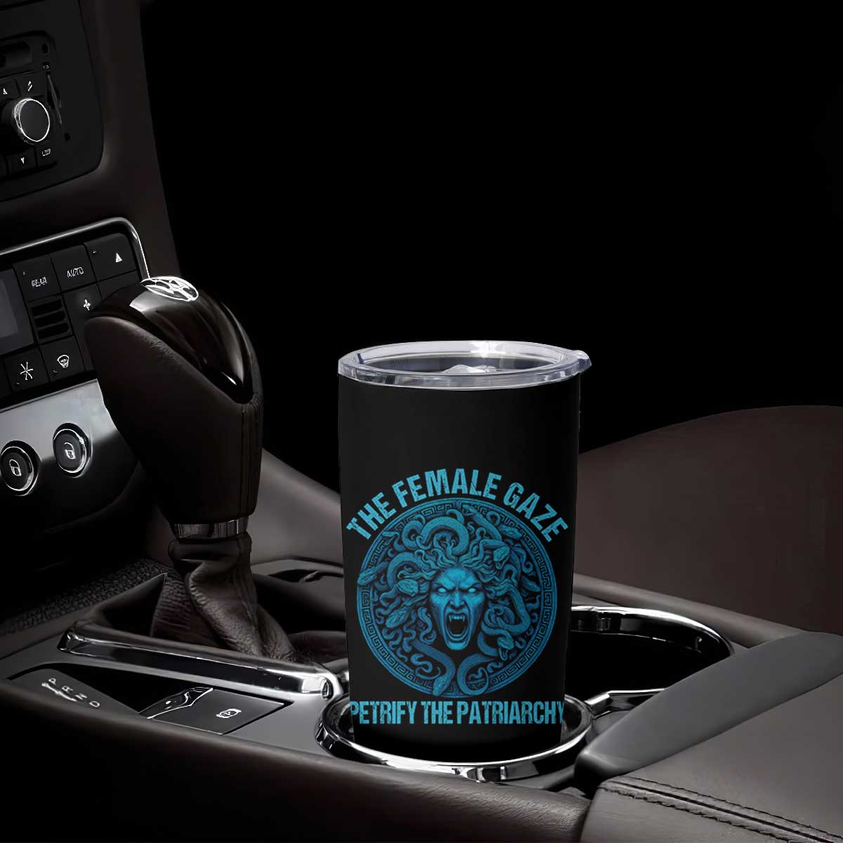 The Female Gaze Petrify The Patriarchy Tumbler Cup Medusa Feminist TS11 Print Your Wear