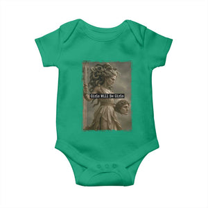 Girls Will Be Girls Medusa Feminist Baby Onesie Women's Right TS11 Irish Green Print Your Wear