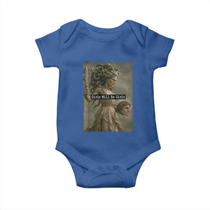 Girls Will Be Girls Medusa Feminist Baby Onesie Women's Right TS11 Royal Blue Print Your Wear