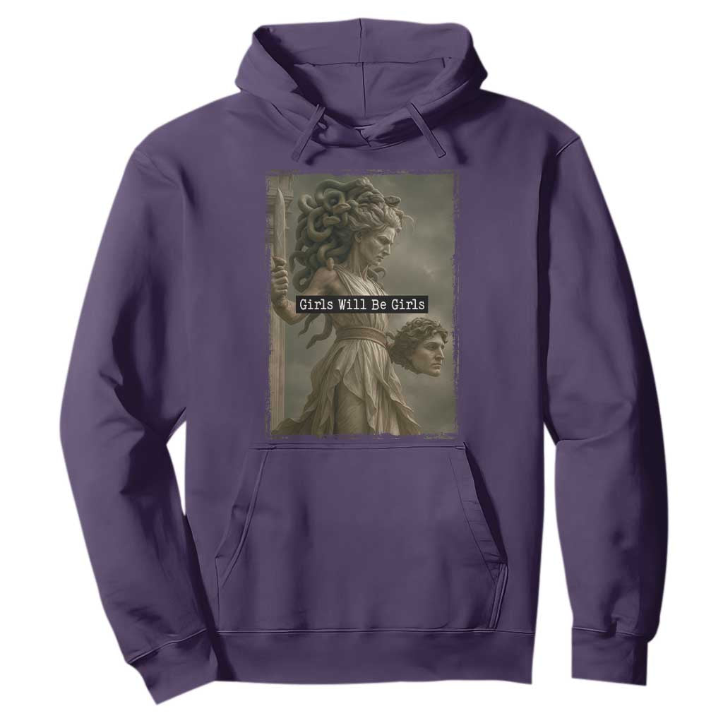 Girls Will Be Girls Medusa Feminist Hoodie Women's Right TS11 Purple Print Your Wear