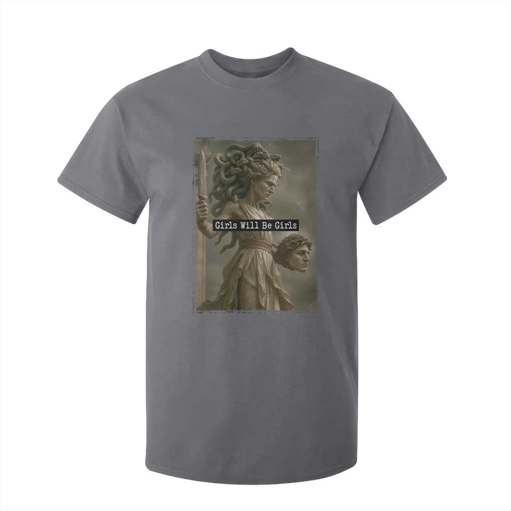 Girls Will Be Girls Medusa Feminist T Shirt For Kid Women's Right TS11 Charcoal Print Your Wear