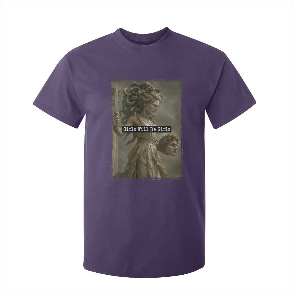Girls Will Be Girls Medusa Feminist T Shirt For Kid Women's Right TS11 Purple Print Your Wear