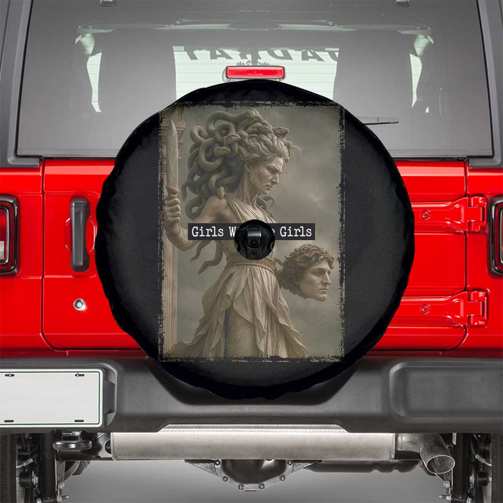 Girls Will Be Girls Medusa Feminist Spare Tire Cover Women's Right TS11 Black Print Your Wear