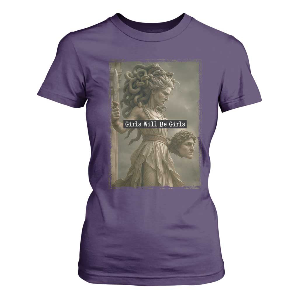 Girls Will Be Girls Medusa Feminist T Shirt For Women Women's Right TS11 Purple Print Your Wear