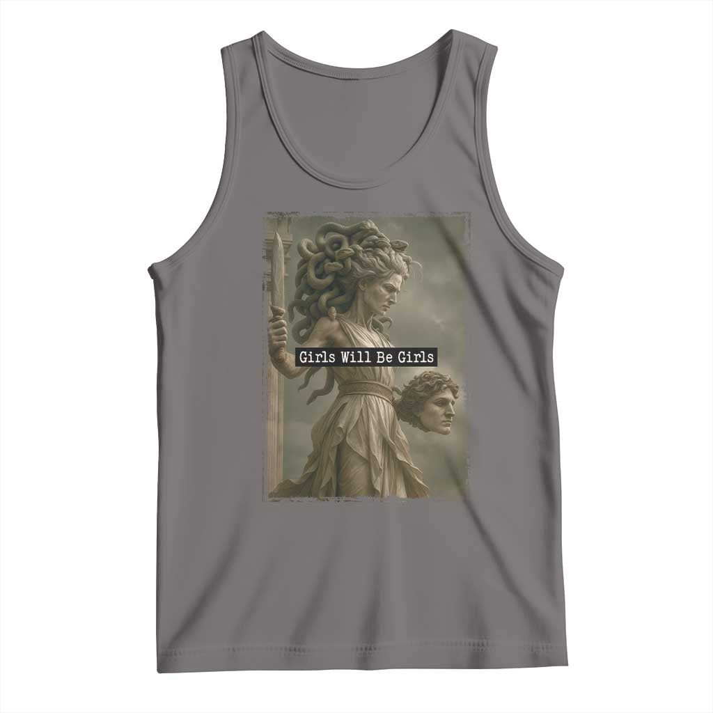 Girls Will Be Girls Medusa Feminist Tank Top Women's Right TS11 Deep Heather Print Your Wear