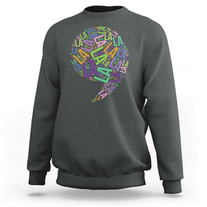 Funny Kamala Sweatshirt Retro Comma La Punctuation For President TS11 Dark Heather Print Your Wear