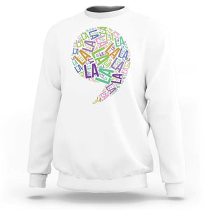 Funny Kamala Sweatshirt Retro Comma La Punctuation For President TS11 White Print Your Wear